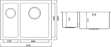 Мойка кухонная Seaman Eco Marino SME-575DL amethyst