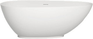 Ванна из искусственного камня Salini Paola S-Sense 160x75 см, отдельностоящая, белая, овальная, со с