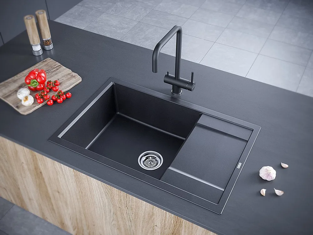 Смеситель для кухни Paulmark Wetter We213030-401 антрацит Sancos — официальный сайт
