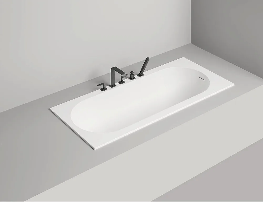 Ванна из искусственного камня Salini Ornella Kit S-Sense 170x80 см, встраиваемая, белая, на ножках,  Sancos — официальный сайт