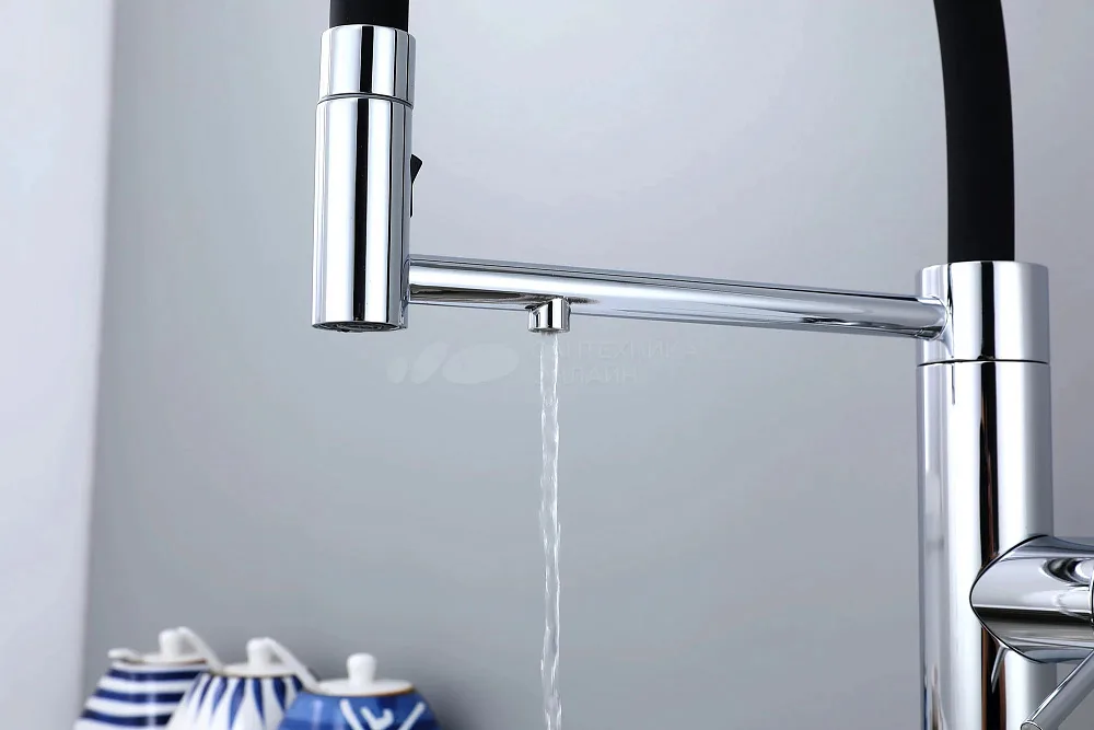 Смеситель для кухни Paulmark Ganymede Ga213199-CR с гибким изливом, хром Sancos — официальный сайт