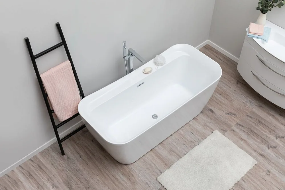 Акриловая ванна Allen Brau Infinity 2 170x80 см, отдельностоящая, белая, на ножках, со сливом-перели Sancos — официальный сайт