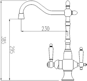 Смеситель для кухни Zorg Sanitary ZR 336 YF-50 nickel