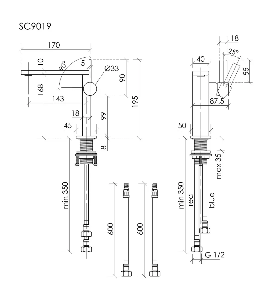 Смеситель для раковины Sancos Linn, брашированная бронза, PVD покрытие, SC9019BB Sancos — официальный сайт