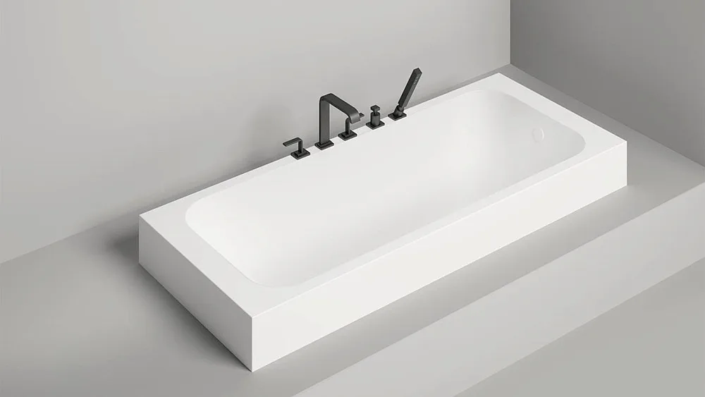 Ванна из искусственного камня Salini Orlanda S-Sense 170x70 см, встраиваемая, матовая белая Sancos — официальный сайт