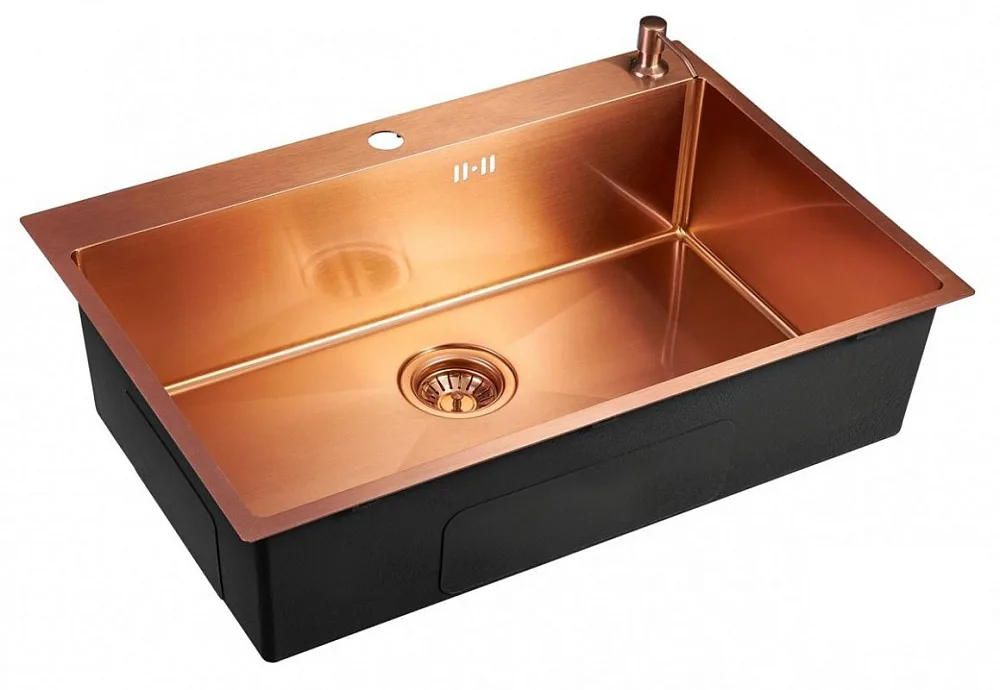 Мойка кухонная Emar PVD A EMB-125A PVD Nano Coppery Sancos — официальный сайт