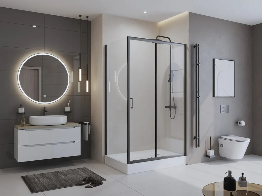 Поддон для душа BelBagno Tray 100х80 L с сифоном Sancos — официальный сайт