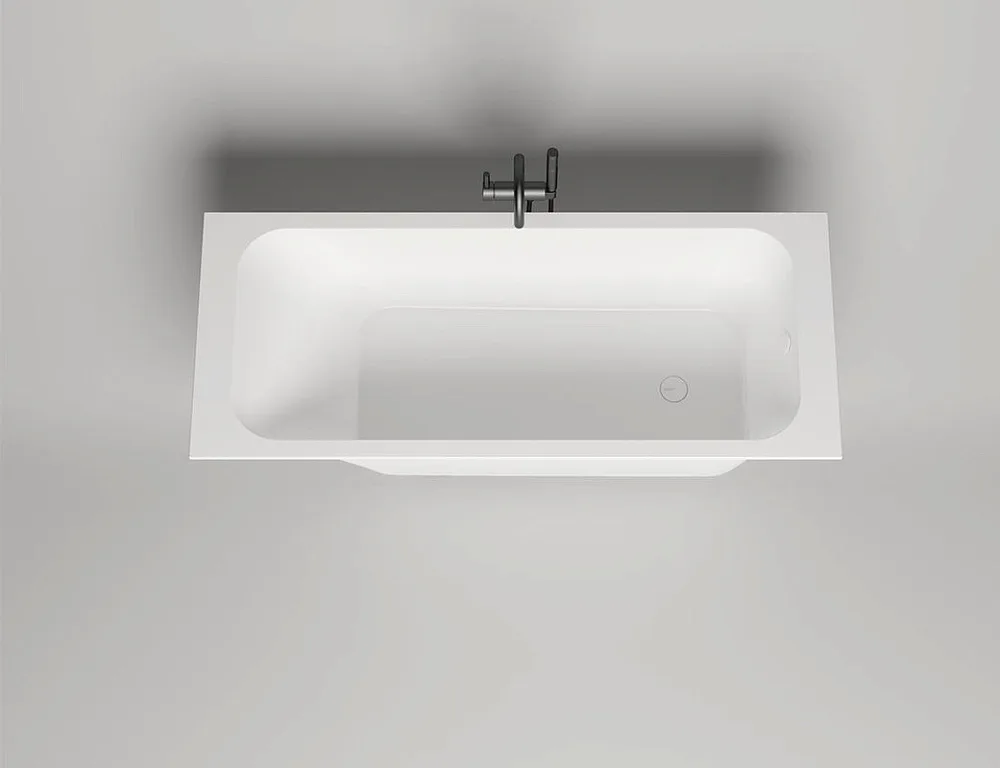 Ванна из искусственного камня Salini Orlanda 180x80 см, встраиваемая, матовая белая, на ножках Sancos — официальный сайт