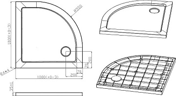 Поддон для душа Cezares Tray SMC TRAY-M-R-100-550-35-W R 100x100