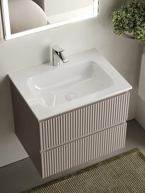 Тумба под раковину Sancos Snob R 60 подвесная Doha soft (пыльная роза), SNR60SM Sancos — Оригинал
