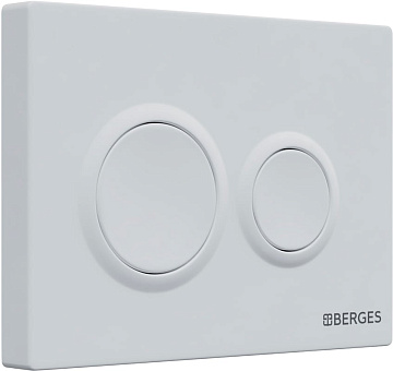 Система инсталляции для унитазов Berges Novum O4, с кнопкой смыва, белая soft touch