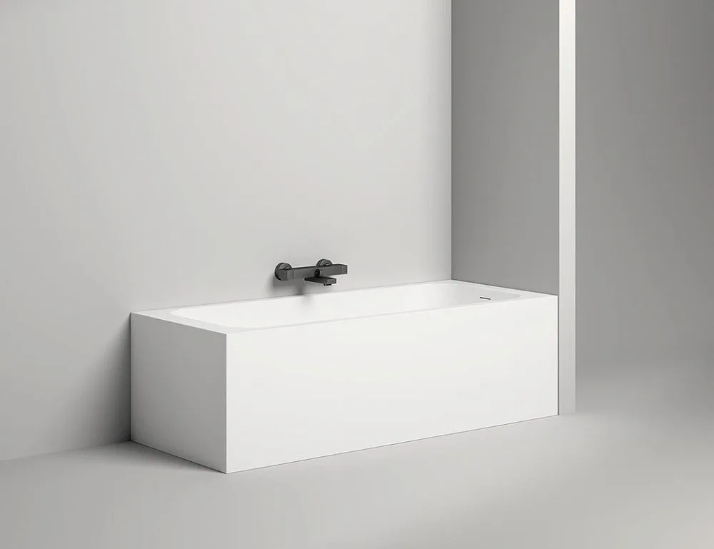 Ванна из искусственного камня Salini Orlanda Kit S-Sense 170x80 см, встраиваемая, белая, на ножках,  Sancos — официальный сайт