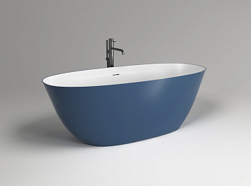 Ванна из искусственного камня Plumberia Selection Veloma 160x70 см, отдельностоящая, биколор матовый