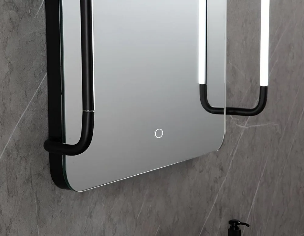 Зеркало в ванную с подсветкой Esbano ES-3732H2D 60x80 см для ванной комнаты дизайнерский стиль, со в