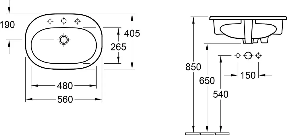 Раковина Villeroy & Boch O.Novo O.novo 416156 01 альпийский белый Sancos — официальный сайт