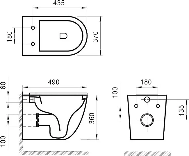 Чаша для унитаза подвесного BelBagno Sfera-R BB046CHR Sancos — Оригинал