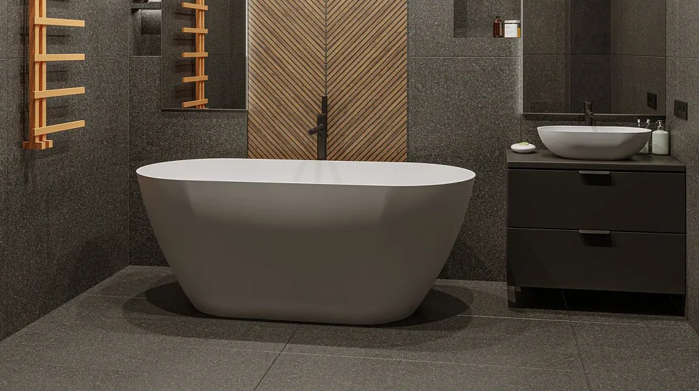 Ванна из искусственного камня WHITECROSS Coral A 165x75 см, отдельностоящая, матовая белая, овальная Sancos — официальный сайт