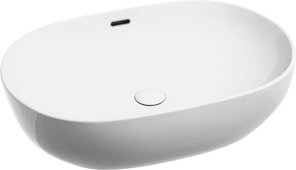 Накладная раковина Ceramicanova Element CN6064 белая глянцевая Sancos — официальный сайт