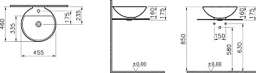 Накладная раковина VitrA Options 6166B003-0001