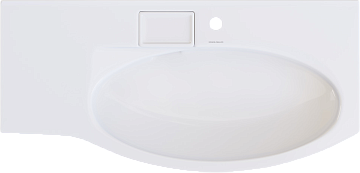 Мебельная раковина KERAMA MARAZZI Riva 100 R, глянцевая белая