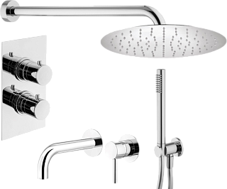 Комплект для ванной Plumberia Selection Ixo KITXOT18QCR210 С ВНУТРЕННЕЙ ЧАСТЬЮ, хром