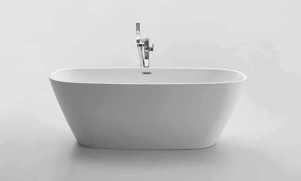 Акриловая ванна BelBagno BB72-1500 150x75 см, отдельностоящая, белая, овальная, с каркасом Sancos — официальный сайт