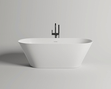 Ванна из искусственного камня Salini Mona S-Sense 180x80 см, отдельностоящая, белая, овальная, со сл