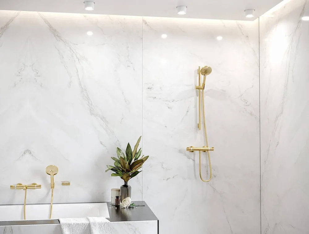 Душевая лейка Hansgrohe Raindance Select S 26530990 полированное золото Sancos — официальный сайт