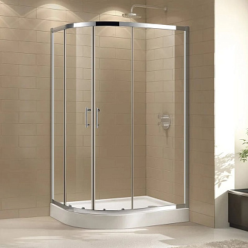 Душевой уголок Cezares Eco O-RH-2 120x90, профиль хром, стекло прозрачное
