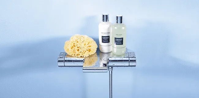 Термостатический смеситель Grohe Grohtherm 2000 New 34464001, для ванны с душем Sancos — Оригинал