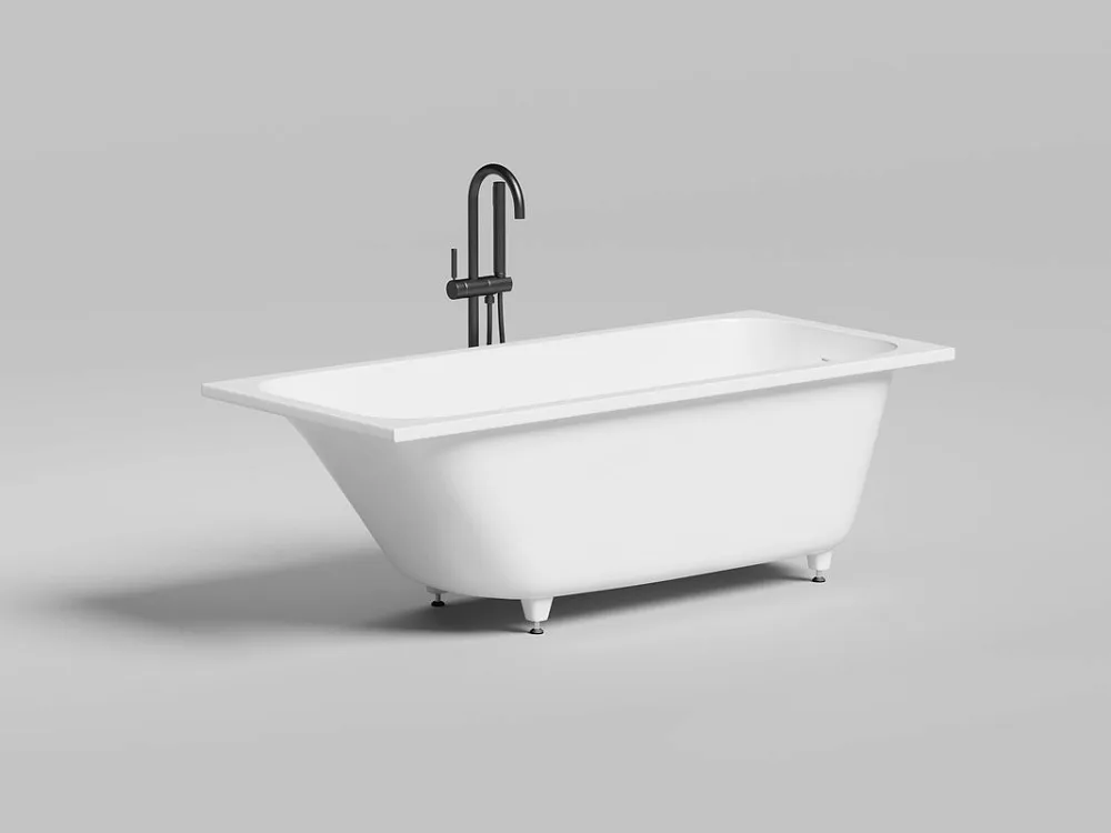 Ванна из искусственного камня Salini Orlanda Kit S-Sense 160x70 см, встраиваемая, белая, на ножках,  Sancos — официальный сайт