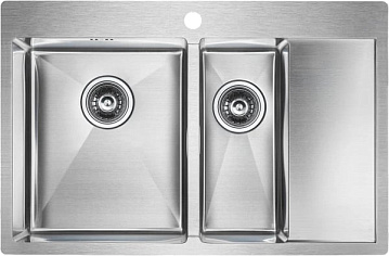 Мойка кухонная Paulmark Kroner PM227851-BSL брашированная нержавеющая сталь L