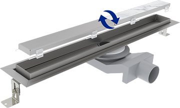 Душевой трап (лоток) Plumberia Selection PST In-Tile 100 см, нержавеющая сталь матовая