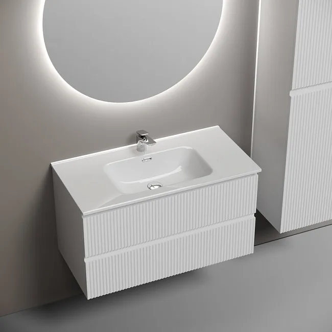 Тумба под раковину Sancos подвесная Snob R 90 Bianco SNR90W Sancos — Оригинал
