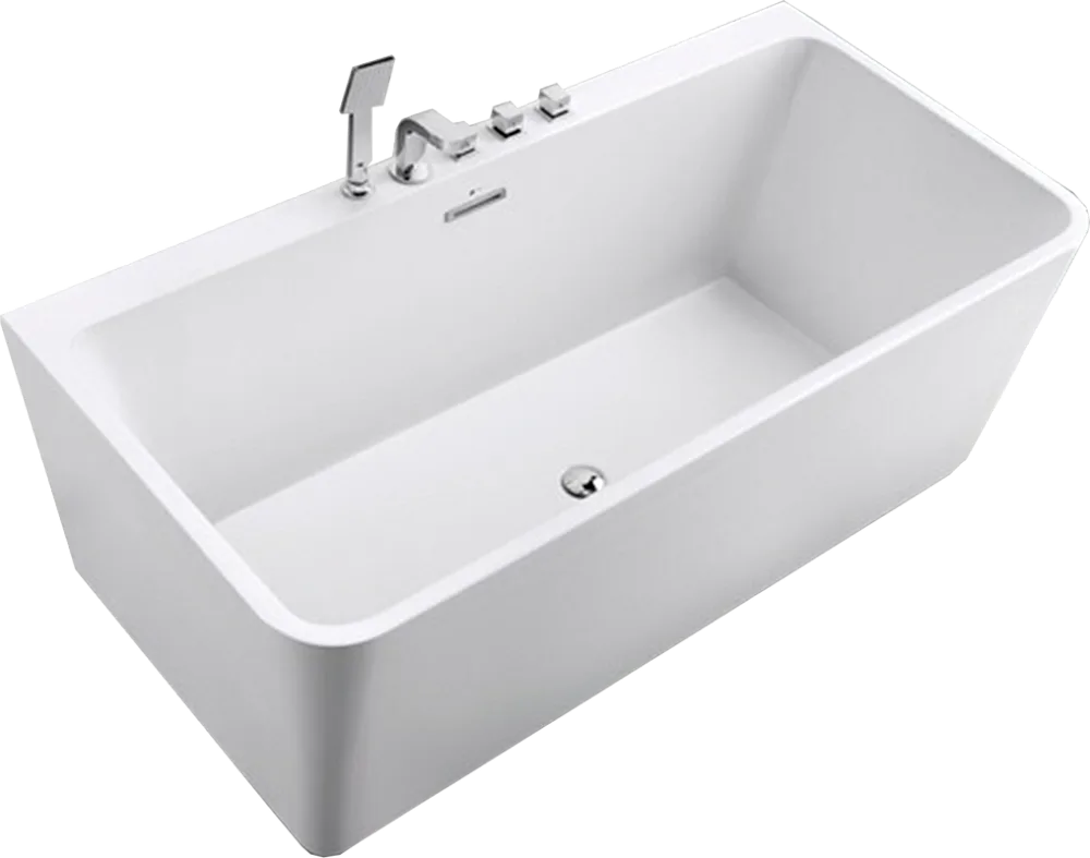Акриловая ванна Esbano Paris SM 170x85 см, отдельностоящая, белая, со сливом-переливом Sancos — официальный сайт