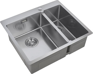 Мойка кухонная Zorg Light ZL R 590-2-510-L L, нержавеющая сталь