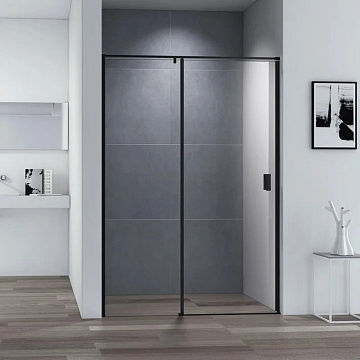 Душевая дверь в нишу Cezares Urban B 12 100 C Nero профиль черный, стекло прозрачное