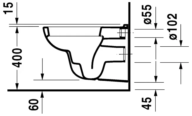 Чаша для унитаза подвесного Duravit D-Code 25350900002 Sancos — Оригинал