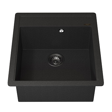 Кухонная мойка кварцевая Uperwood Quartz UPD-07-04, прямоугольная, черная