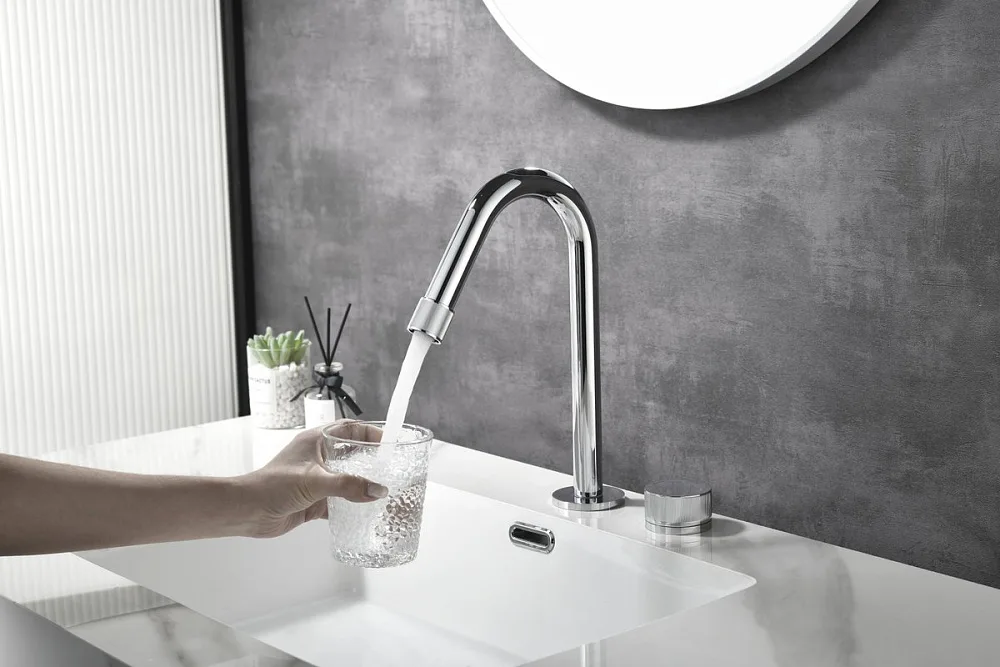 Смеситель для раковины Black&White Gravity 7108C chrome Sancos — официальный сайт