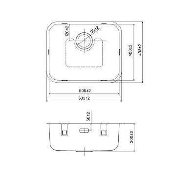Мойка кухонная IDDIS Mate MAT53GMi77 графит