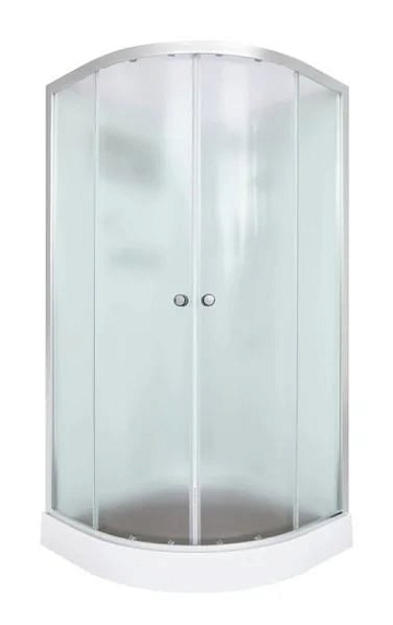 Душевая кабина DTO D01 100х100, низкий поддон, профиль хром, стекло матовое