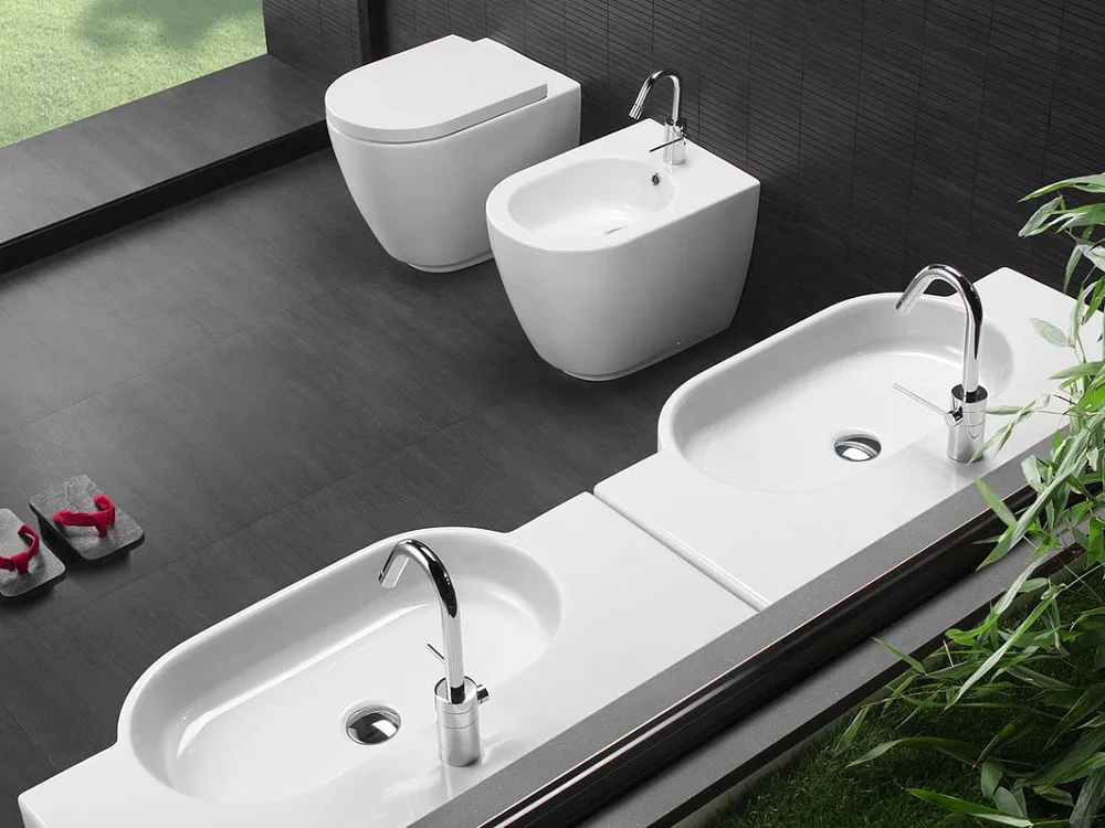 Раковина Hatria Area Y0UP01 81 см, белая Sancos — официальный сайт