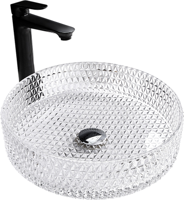Накладная раковина Abber Glas AK2301 прозрачная