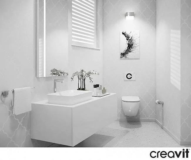 Чаша для унитаза подвесного Creavit Free FE320-00CB00E-0000 белая Sancos — Оригинал