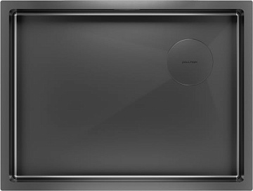 Мойка кухонная Paulmark Next-Skew PM885844-GM вороненая сталь