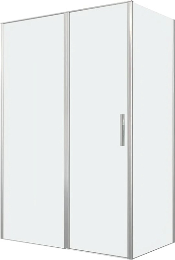 Душевой уголок Allen Brau Priority 140x80, профиль серебро браш, стекло прозрачное