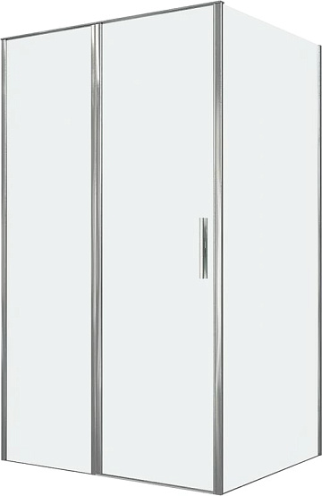 Душевой уголок Allen Brau Priority 120x100, профиль хром, стекло прозрачное