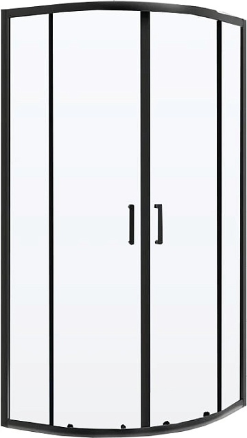Душевой уголок BelBagno Uno -195 R 2 90 C Nero профиль черный, стекло прозрачное