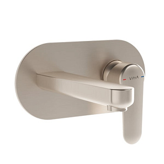 Смеситель для раковины VitrA Root Round A4272134EXP, С ВНУТРЕННЕЙ ЧАСТЬЮ, брашированный никель